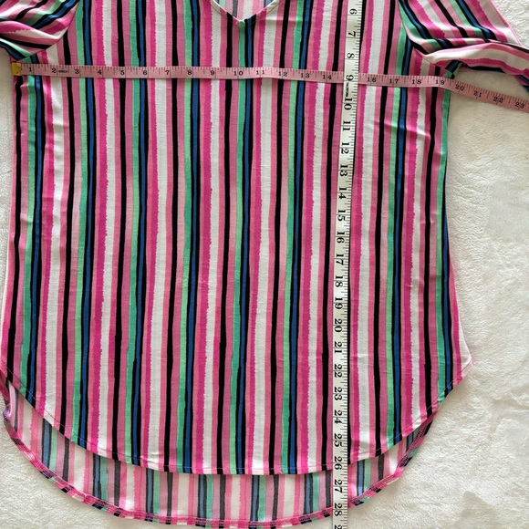 Pappagallo Striped V-Neck Tunic Top--EUC--Sz M - Picture 16 of 16